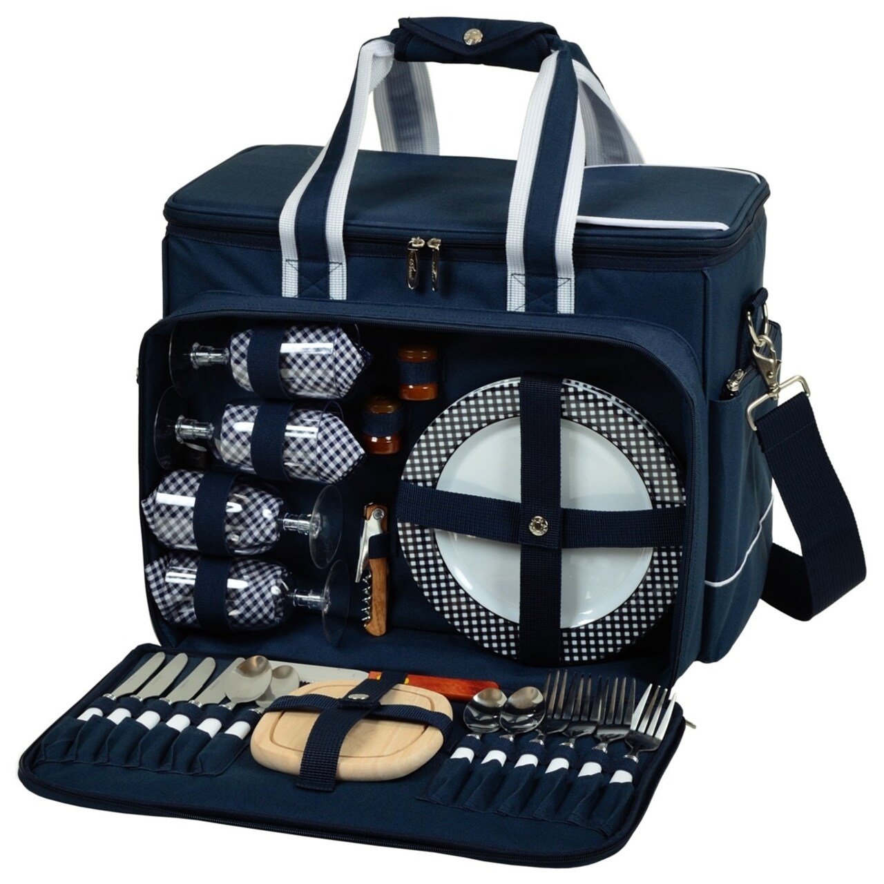 Picnic at Ascot Deluxe Picnic Cooler with Service for 4 (229)